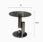 【シンプルモダン】ステンレス・強化ガラス センターテーブル - リビングに最適なスタイリッシュデザイン hakt-5157