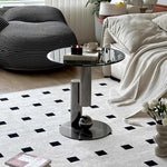 【シンプルモダン】ステンレス・強化ガラス センターテーブル - リビングに最適なスタイリッシュデザイン hakt-5157