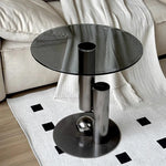 【シンプルモダン】ステンレス・強化ガラス センターテーブル - リビングに最適なスタイリッシュデザイン hakt-5157