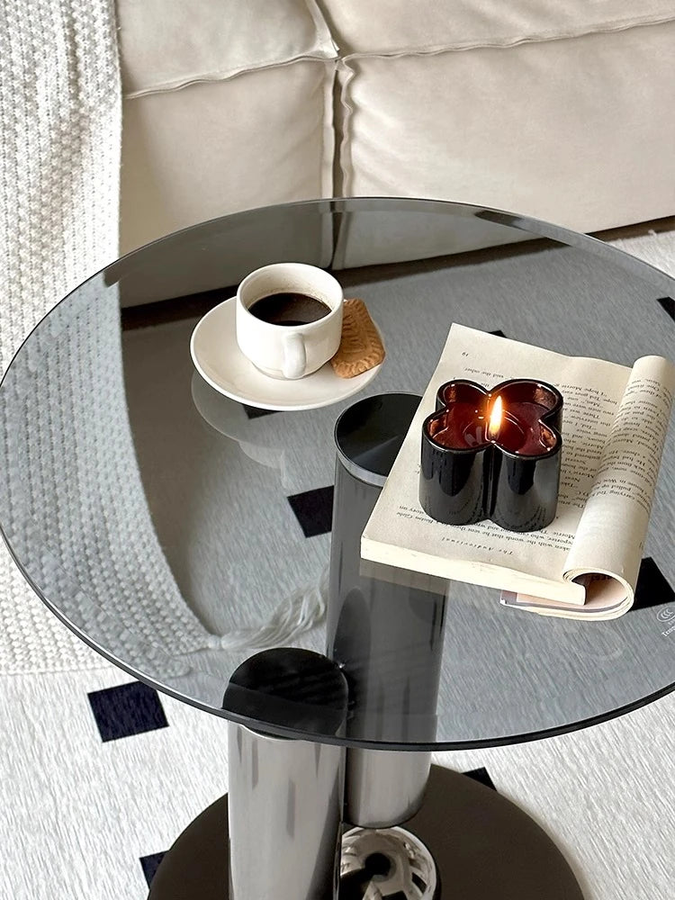 【シンプルモダン】ステンレス・強化ガラス センターテーブル - リビングに最適なスタイリッシュデザイン hakt-5157