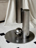 【シンプルモダン】ステンレス・強化ガラス センターテーブル - リビングに最適なスタイリッシュデザイン hakt-5157