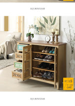 おしゃれなオークキャビネット - シンプルで機能的な収納家具、ナチュラルなデザインでインテリアにぴったり halmh-5296