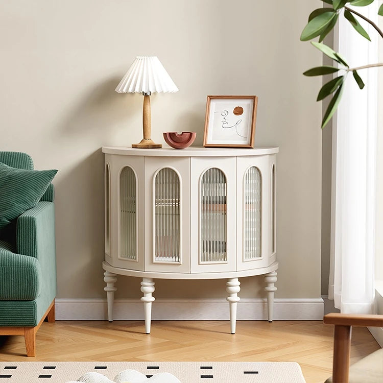 ガラス&無垢材のオシャレキャビネット - 多層板デザインでお部屋を華やかに! halmh-5297