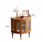 ガラス&無垢材のオシャレキャビネット - 多層板デザインでお部屋を華やかに! halmh-5297