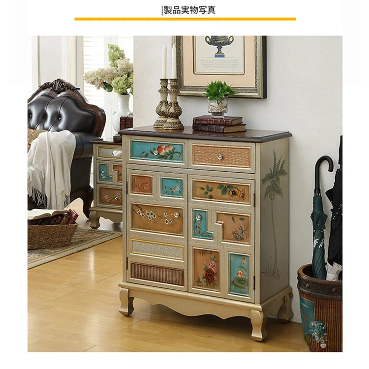 オーク製 美しい装飾 キャビネット - エレガントな収納ソリューション halmh-5298