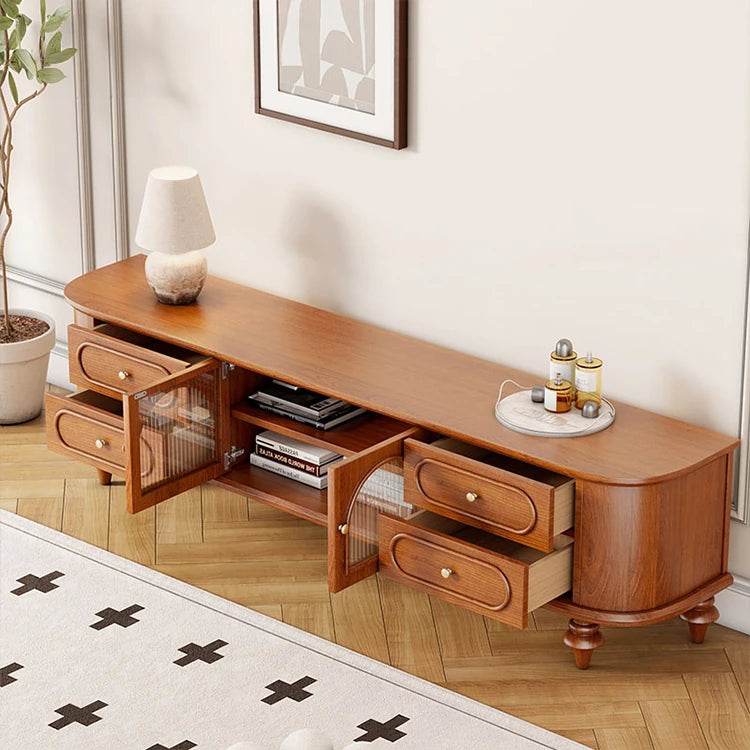 おしゃれな無垢材テレビ台 - 多層板&ガラス仕様、リビングに最適な収納家具 halmh-5301