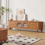 おしゃれな無垢材テレビ台 - 多層板&ガラス仕様、リビングに最適な収納家具 halmh-5301