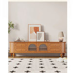 おしゃれな無垢材テレビ台 - 多層板&ガラス仕様、リビングに最適な収納家具 halmh-5301