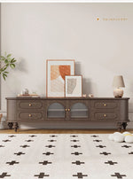 おしゃれな無垢材テレビ台 - 多層板&ガラス仕様、リビングに最適な収納家具 halmh-5301