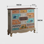 オーク製デザインキャビネット - 美しい手作りの引き出しでおしゃれな収納を実現! halmh-5303