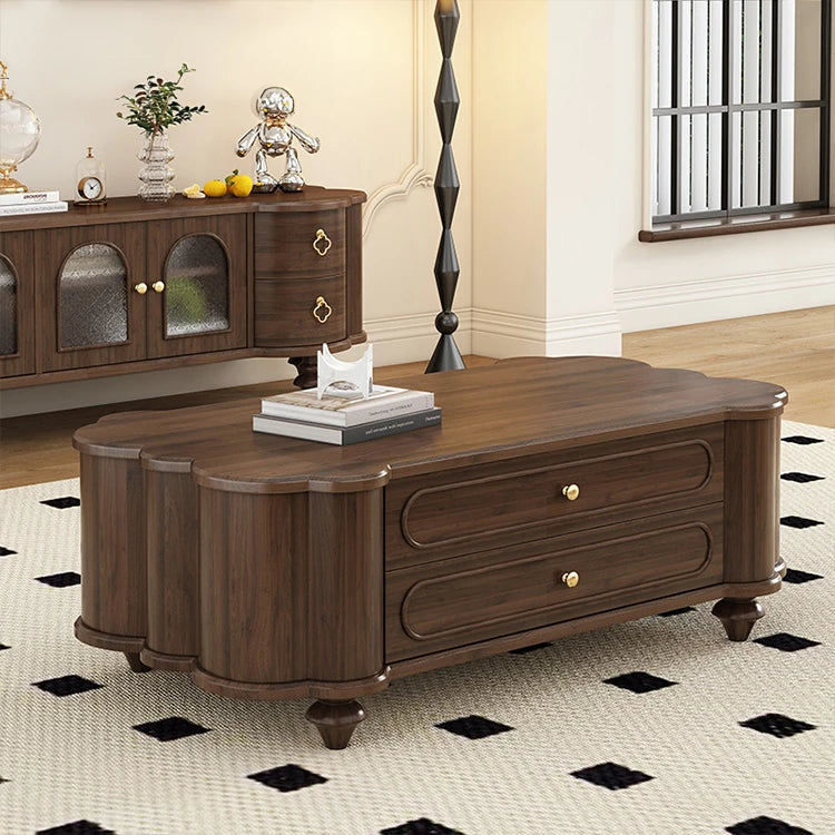 ウォールナット製センターテーブル 多機能収納付き おしゃれなデザイン 限定セール中! halmh-5310