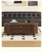 ウォールナット製センターテーブル 多機能収納付き おしゃれなデザイン 限定セール中! halmh-5310