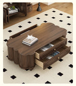 ウォールナット製センターテーブル 多機能収納付き おしゃれなデザイン 限定セール中! halmh-5310