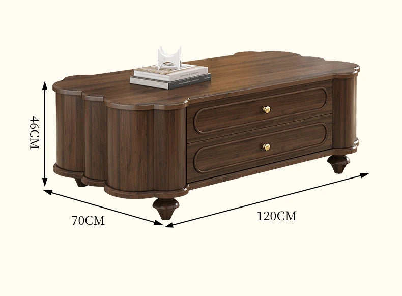 ウォールナット製センターテーブル 多機能収納付き おしゃれなデザイン 限定セール中! halmh-5310