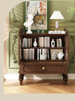 無垢材使用のスタイリッシュキャビネット|多層板&ガラス扉で機能性とデザインを両立! halmh-5313