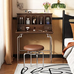 「スタイリッシュ無垢材化粧台セット - ステンレス脚のモダンデザイン、収納力抜群」 halmh-5316