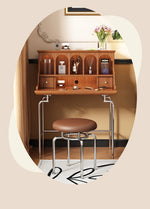 「スタイリッシュ無垢材化粧台セット - ステンレス脚のモダンデザイン、収納力抜群」 halmh-5316