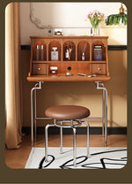 「スタイリッシュ無垢材化粧台セット - ステンレス脚のモダンデザイン、収納力抜群」 halmh-5316