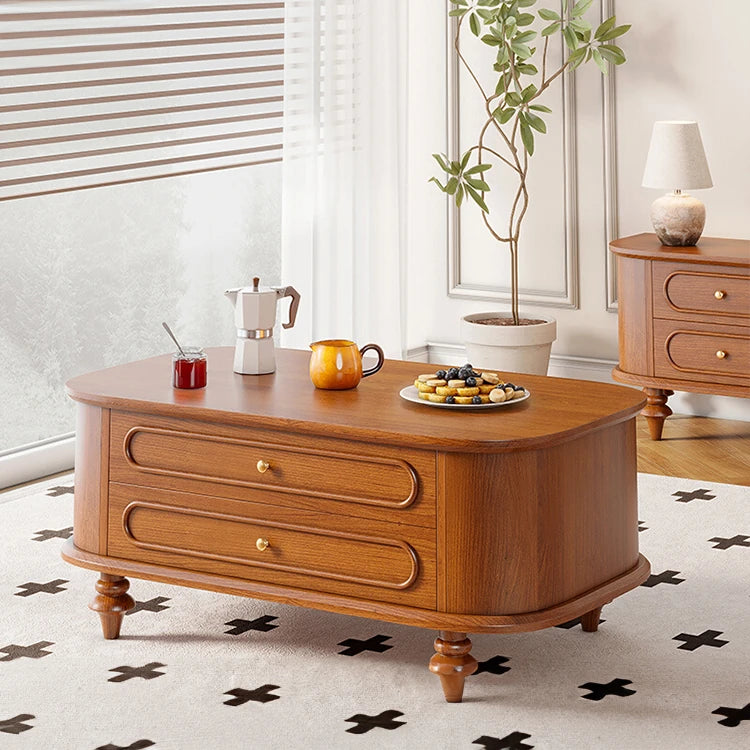 無垢材使用のシンプルなセンターテーブル | おしゃれなデザインと収納力を兼ね備えたリビング家具 halmh-5320