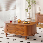 無垢材使用のシンプルなセンターテーブル | おしゃれなデザインと収納力を兼ね備えたリビング家具 halmh-5320