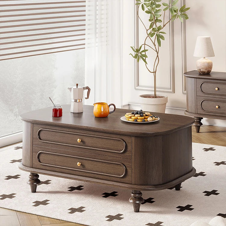 無垢材使用のシンプルなセンターテーブル | おしゃれなデザインと収納力を兼ね備えたリビング家具 halmh-5320