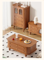 無垢材使用のシンプルなセンターテーブル | おしゃれなデザインと収納力を兼ね備えたリビング家具 halmh-5320