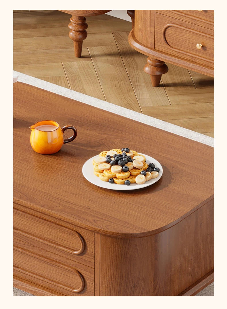 無垢材使用のシンプルなセンターテーブル | おしゃれなデザインと収納力を兼ね備えたリビング家具 halmh-5320