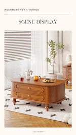 無垢材使用のシンプルなセンターテーブル | おしゃれなデザインと収納力を兼ね備えたリビング家具 halmh-5320