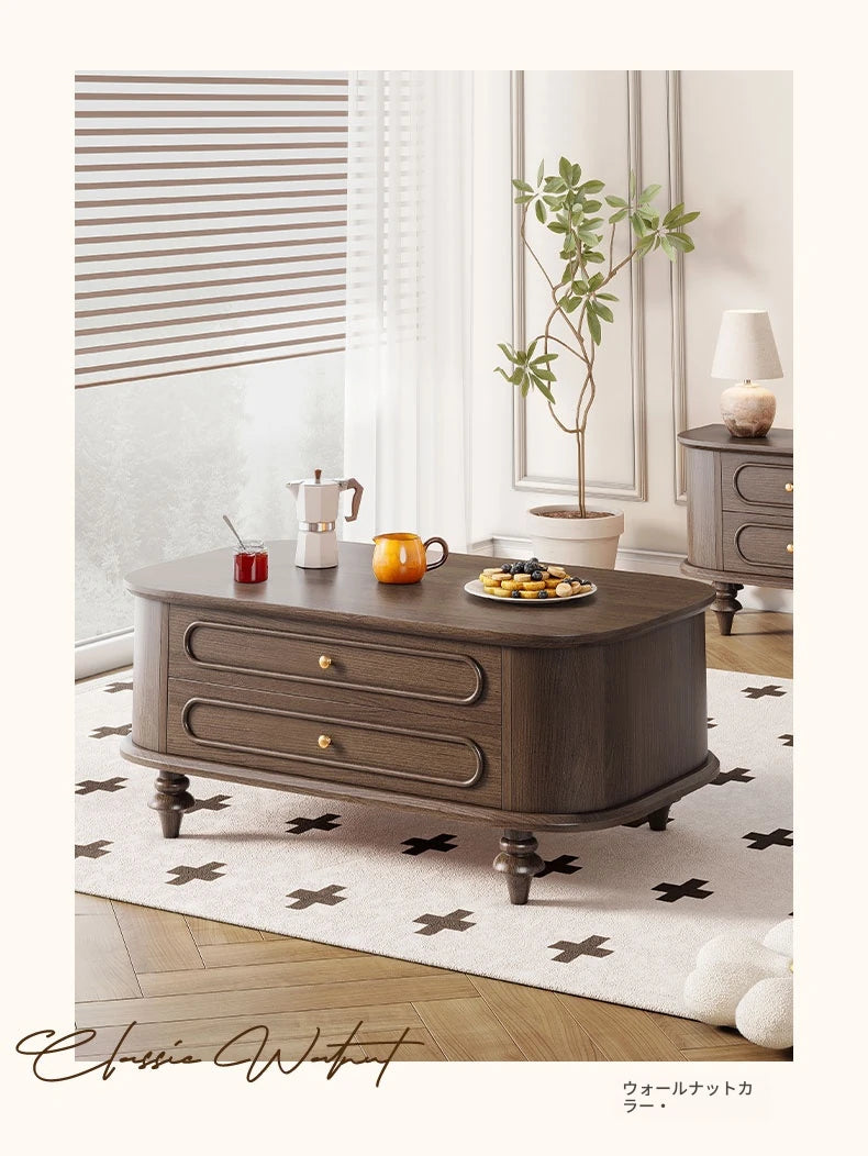 無垢材使用のシンプルなセンターテーブル | おしゃれなデザインと収納力を兼ね備えたリビング家具 halmh-5320