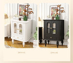 ウォールナット製キャビネット | 美しい多層板とガラス引き戸 | クラシックスタイルの収納家具 halmh-5321