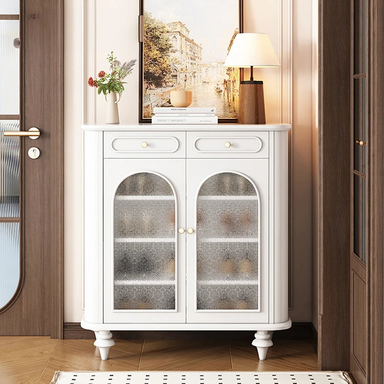 ウォールナット製 キャビネット 大容量 引き出し付き ガラス扉 シンプルでエレガントな収納家具 halmh-5324