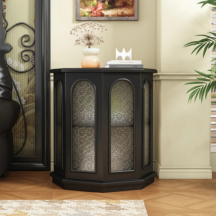 ウォールナット製 おしゃれなセンターテーブル ガラス棚付き 多機能デザイン halmh-5325