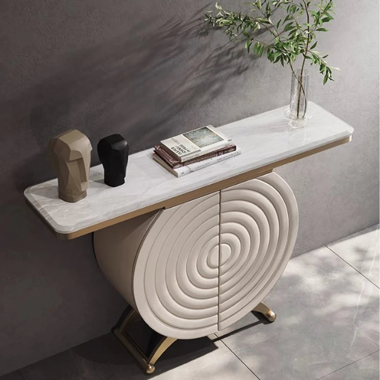 ステンレス×セラミックのラウンドキャビネット|モダンなデザインで魅せる収納家具 hbs-4422