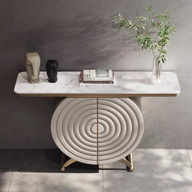 ステンレス×セラミックのラウンドキャビネット|モダンなデザインで魅せる収納家具 hbs-4422