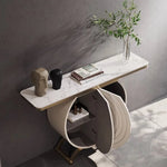 ステンレス×セラミックのラウンドキャビネット|モダンなデザインで魅せる収納家具 hbs-4422