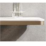 ステンレス×セラミックのラウンドキャビネット|モダンなデザインで魅せる収納家具 hbs-4422