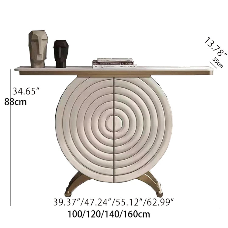 ステンレス×セラミックのラウンドキャビネット|モダンなデザインで魅せる収納家具 hbs-4422