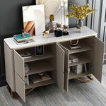 高級ステンレスセラミックキャビネット|モダンでエレガントなデザイン収納家具 hbs-4429