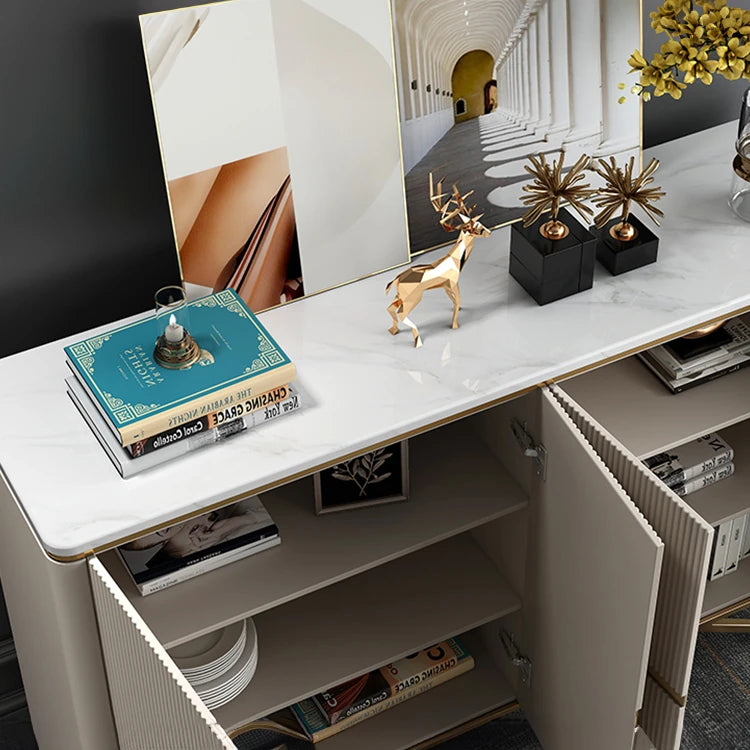 高級ステンレスセラミックキャビネット|モダンでエレガントなデザイン収納家具 hbs-4429