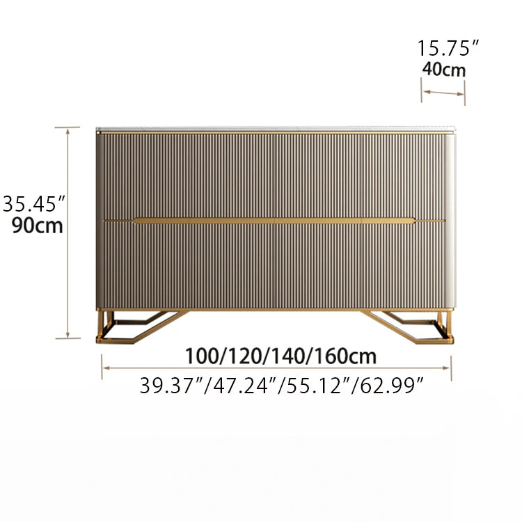 高級ステンレスセラミックキャビネット|モダンでエレガントなデザイン収納家具 hbs-4429