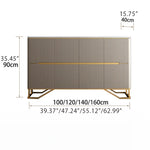 高級ステンレスセラミックキャビネット|モダンでエレガントなデザイン収納家具 hbs-4429