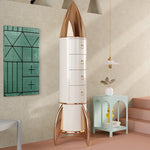 エコフレンドリーな無垢材キャビネット(セラミック天板)- 熱、傷、水に強く、ステンレススチール製の脚、丸みを帯びたコーナーで安全性を確保 hbs-4431