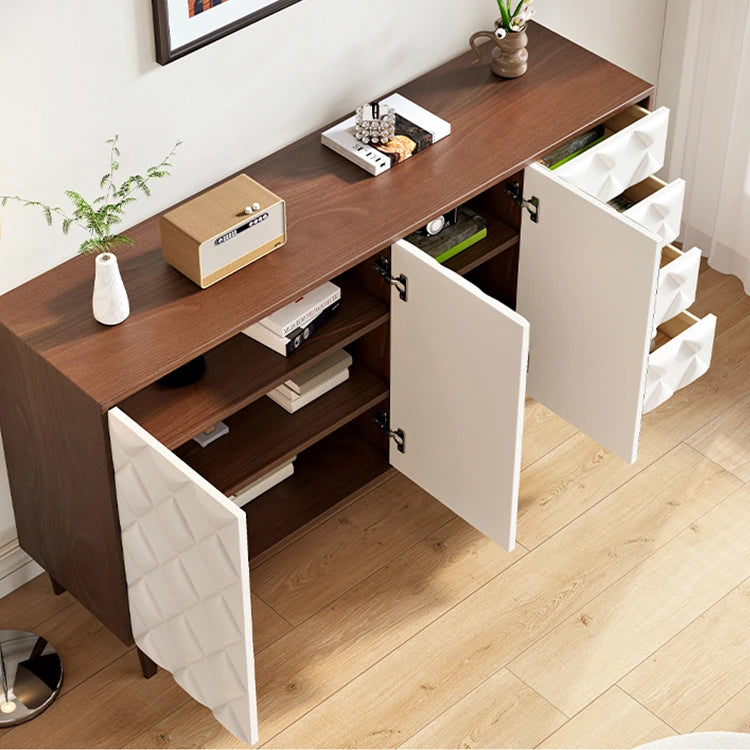 高級感漂うデザイン無垢材キャビネット|おしゃれな収納家具 hbs-4434