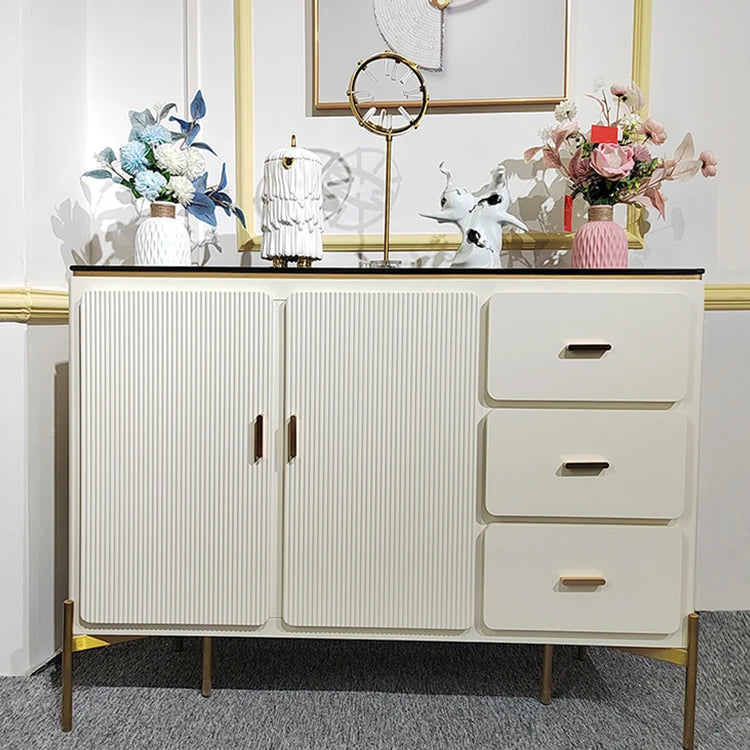 高級無垢材と大理石のキャビネット|モダンデザイン家具 hbs-4439