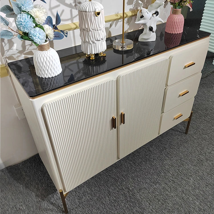 高級無垢材と大理石のキャビネット|モダンデザイン家具 hbs-4439