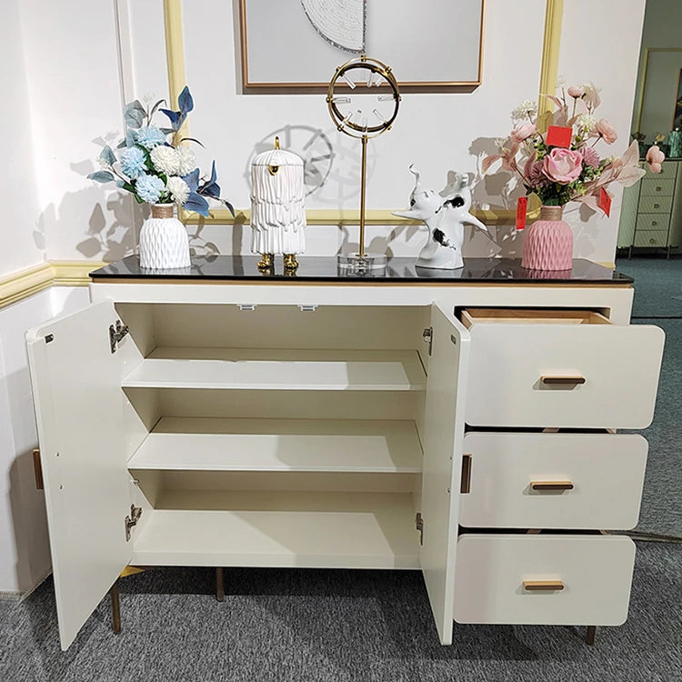 高級無垢材と大理石のキャビネット|モダンデザイン家具 hbs-4439