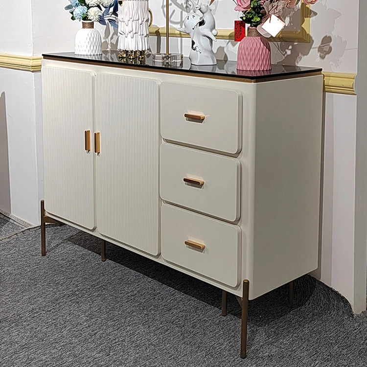 高級無垢材と大理石のキャビネット|モダンデザイン家具 hbs-4439