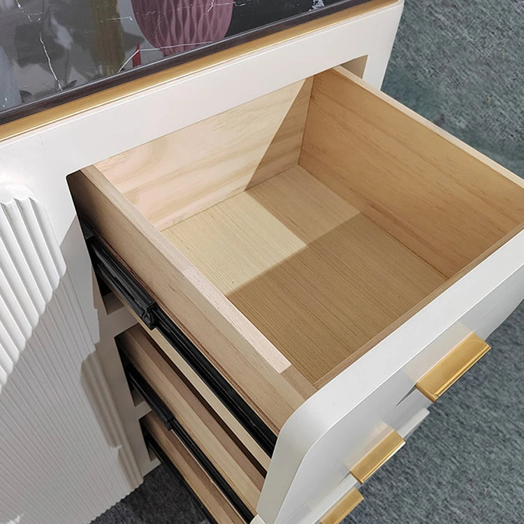 高級無垢材と大理石のキャビネット|モダンデザイン家具 hbs-4439