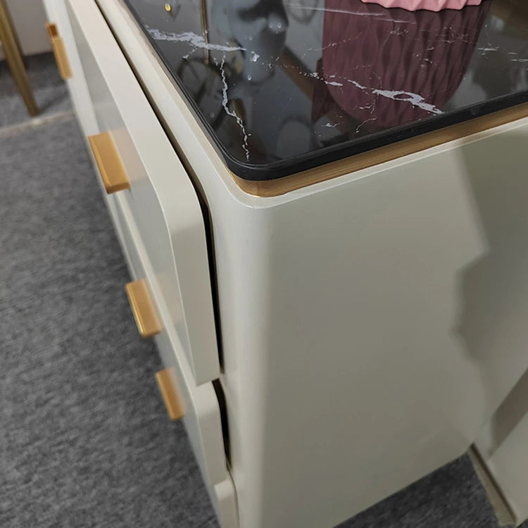 高級無垢材と大理石のキャビネット|モダンデザイン家具 hbs-4439