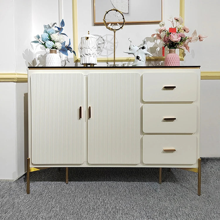 高級無垢材と大理石のキャビネット|モダンデザイン家具 hbs-4439